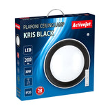 Activejet Plafon Led Aje-Kris Black + Pilot Iluminación De Techo Bombilla(S) No Reemplazable(S) 30 W G