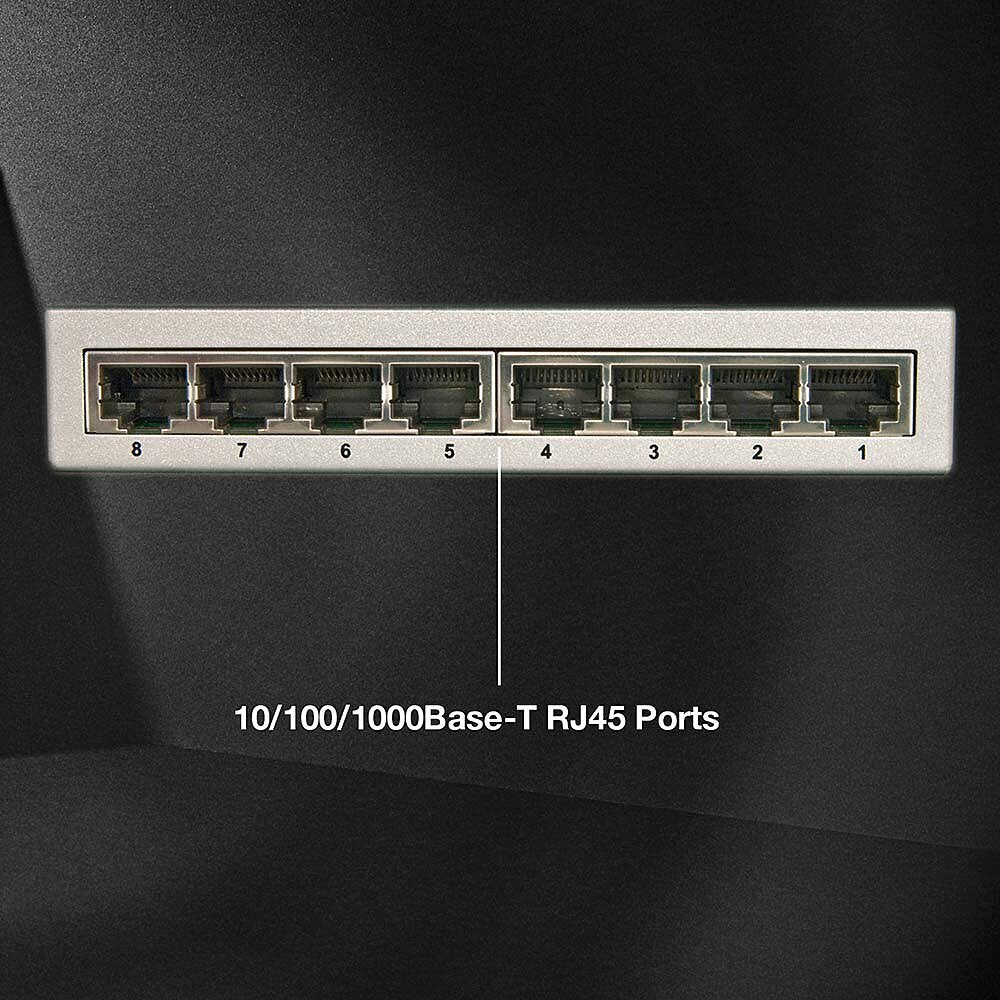 Lindy Network Switch - Gigabit, Desktop, 8 Port, 10/100/1000, Gestionado, Energía Sobre Ethernet (Poe)