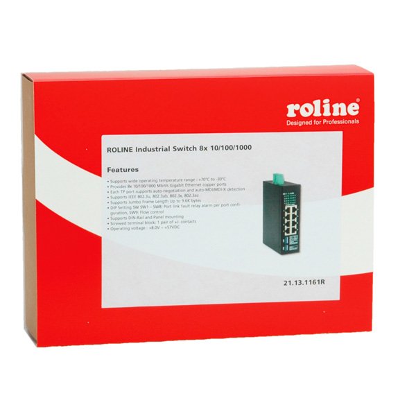 Roline Industrie Gigabit Switch 8x Rj-45