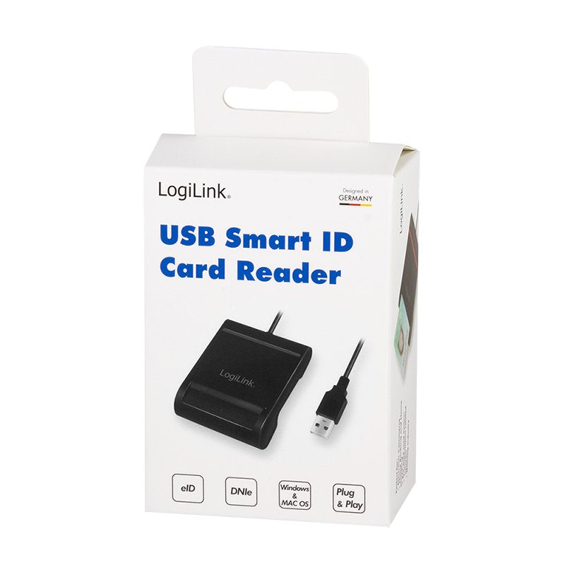 Lector De Tarjetas Externo Logilink Dni Criptograficas/Negro Cr0047