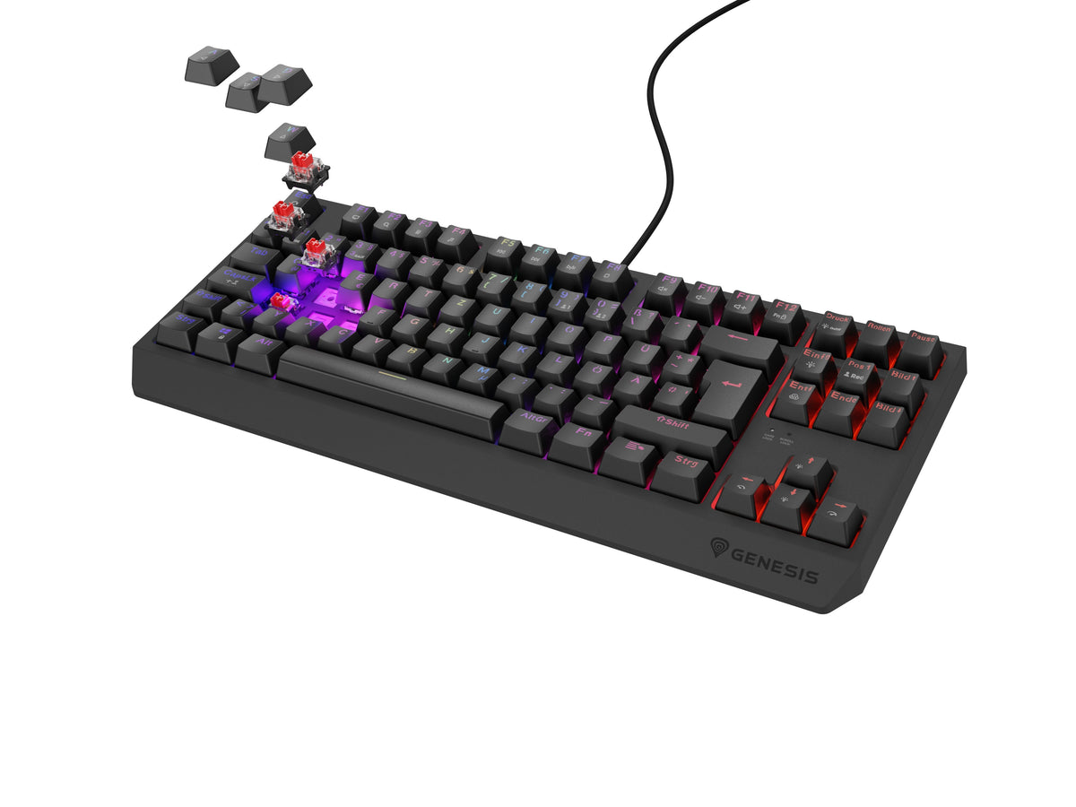 Genesis Gaming Tastatur Thor 230 Tkl Rojo Cablegeb. (De)