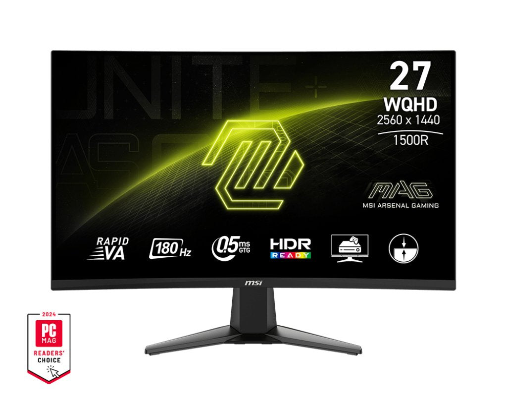 27"(68.6cm)Tft Msi Mag 27cq6fde Qhd 180hz 9s6-3cd91m-023 Retail