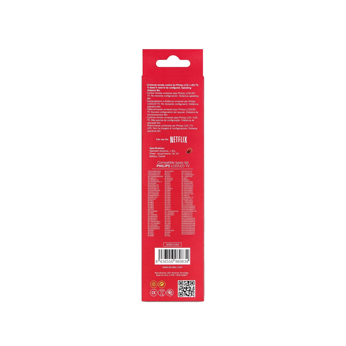 Dcu 30901040 Mando A Distancia Universal Para Televisores Philips Lcd/Led