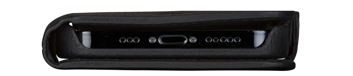 Dbramante1928 New York Funda Con Tapa Para Teléfono Móvil 2 En 1 Cuero Pebble De Grano Completo Negro Noche Para Apple Iphone 11 Xr