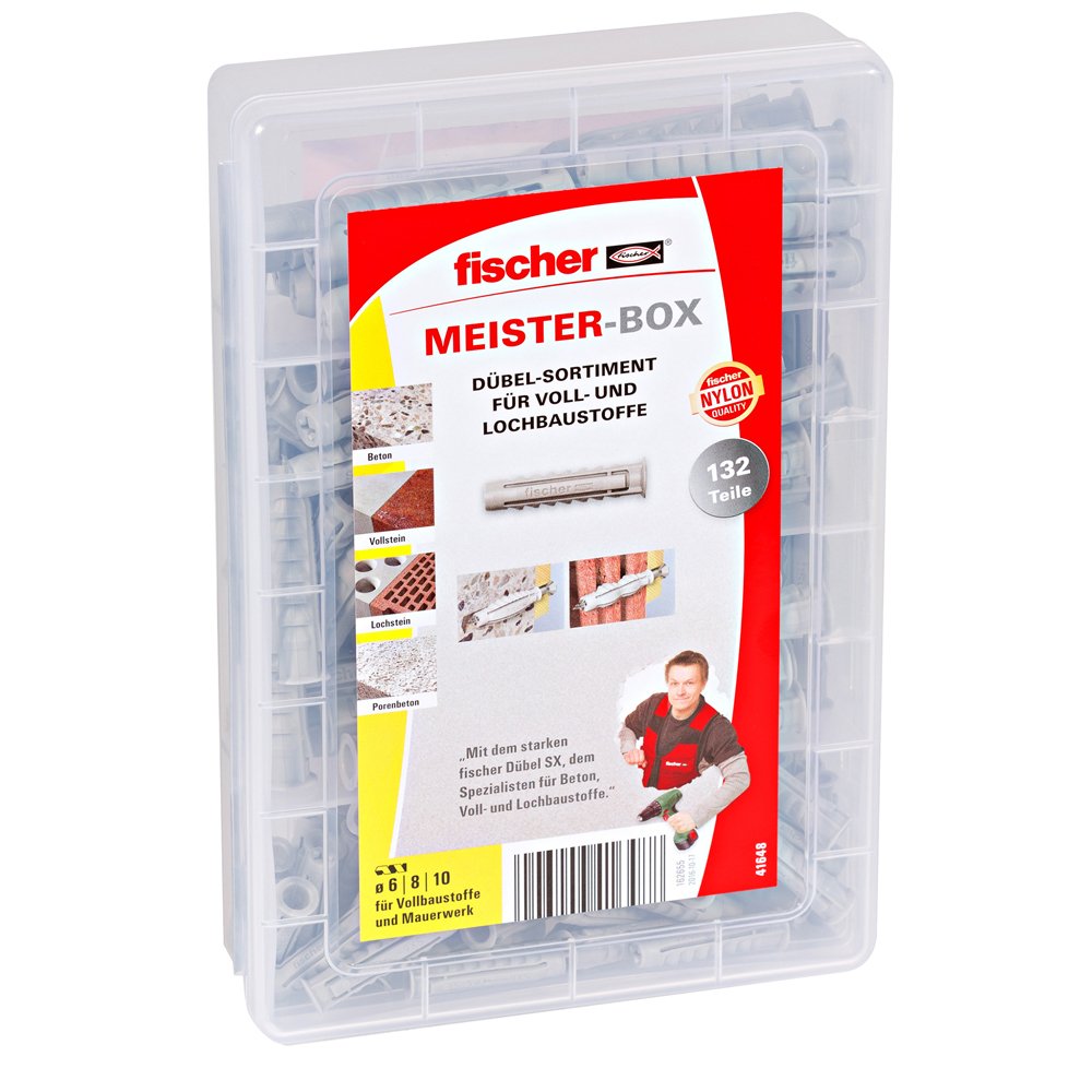Taco Fischer Meister-Box Con Sx (Gris Claro, 132 Piezas)