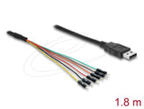 Konverter Usb 2.0 Typ-A Zu Uart Ttl (3,3 V) Schnittstelle Mit 6 X Pfostenstecker Tx Rx Cts Rts Und 3,3 V Ausgangsspannung 1,8 M