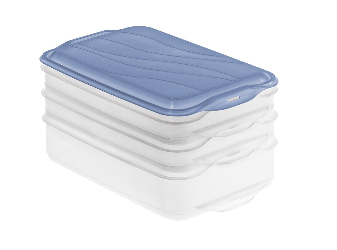 Rotho Rondo Horizon Blue - Recipiente Para Almacenar Alimentos - 2 X 0,75l, 1 X 1,35l