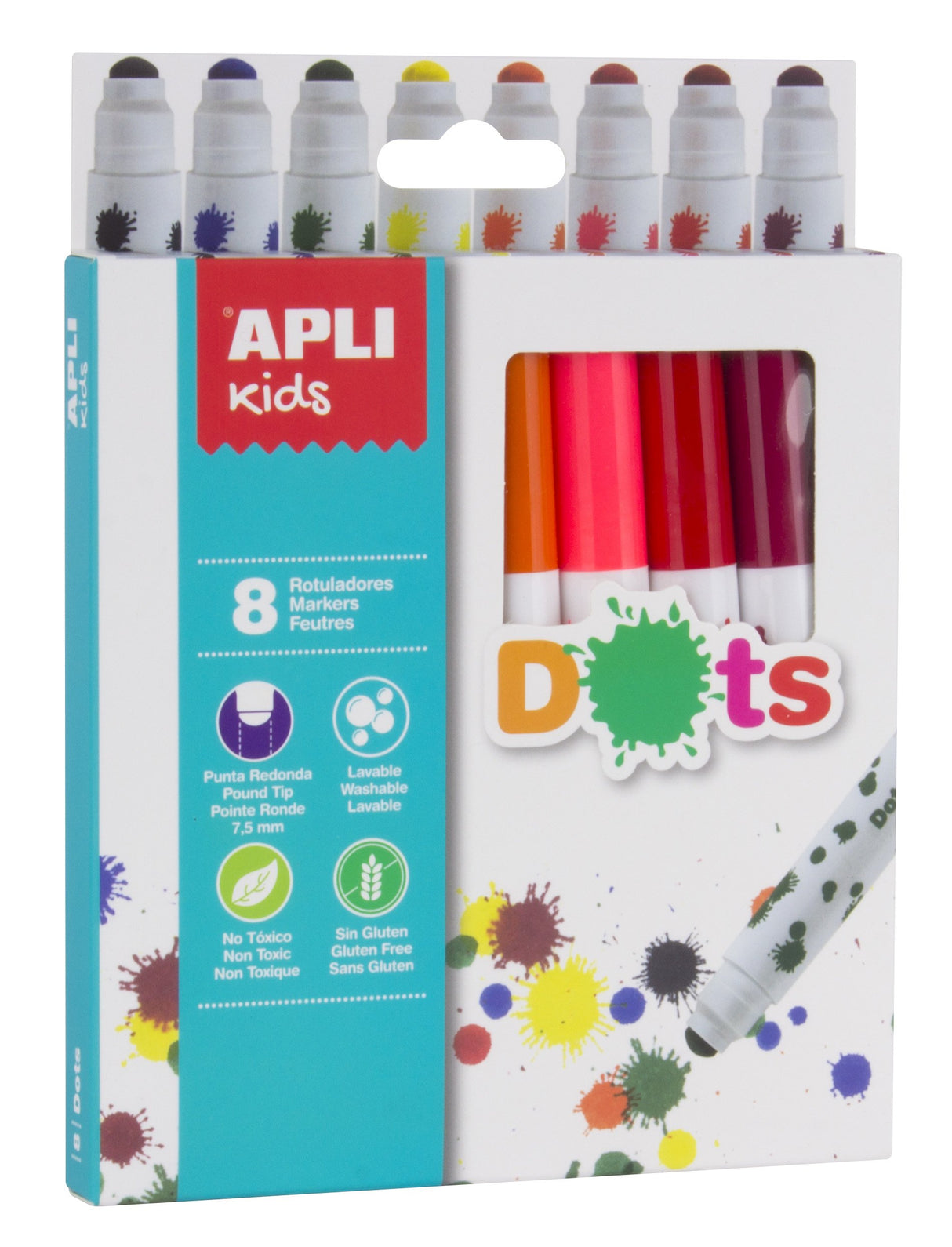 EAN 8410782168058 - APLI Kids 16805 marcador 8 pieza(s) Negro, Azul, Marrón, Verde, Naranja, Rosa, Rojo, Amarillo imagen 1
