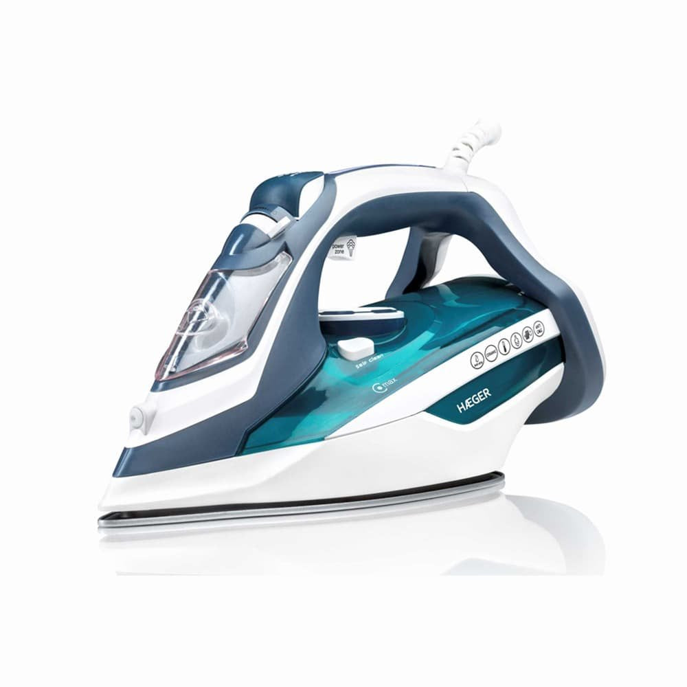 EAN 5608475009501 - Haeger Ultra Steam 2800 Plancha vapor-seco Suela de cerámica 2800 W Azul, Blanco imagen 1