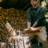 Hacha De Dividir Fiskars X-Series X28 Con Hoja En M, Negro/Naranja, Mango Largo 1069107