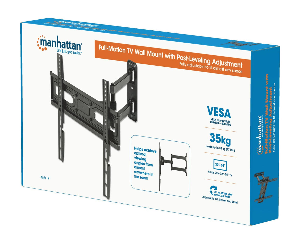 Manhattan 462419 Soporte De Pared Para Tv Led Lcd 32-55" Full Motion Negro