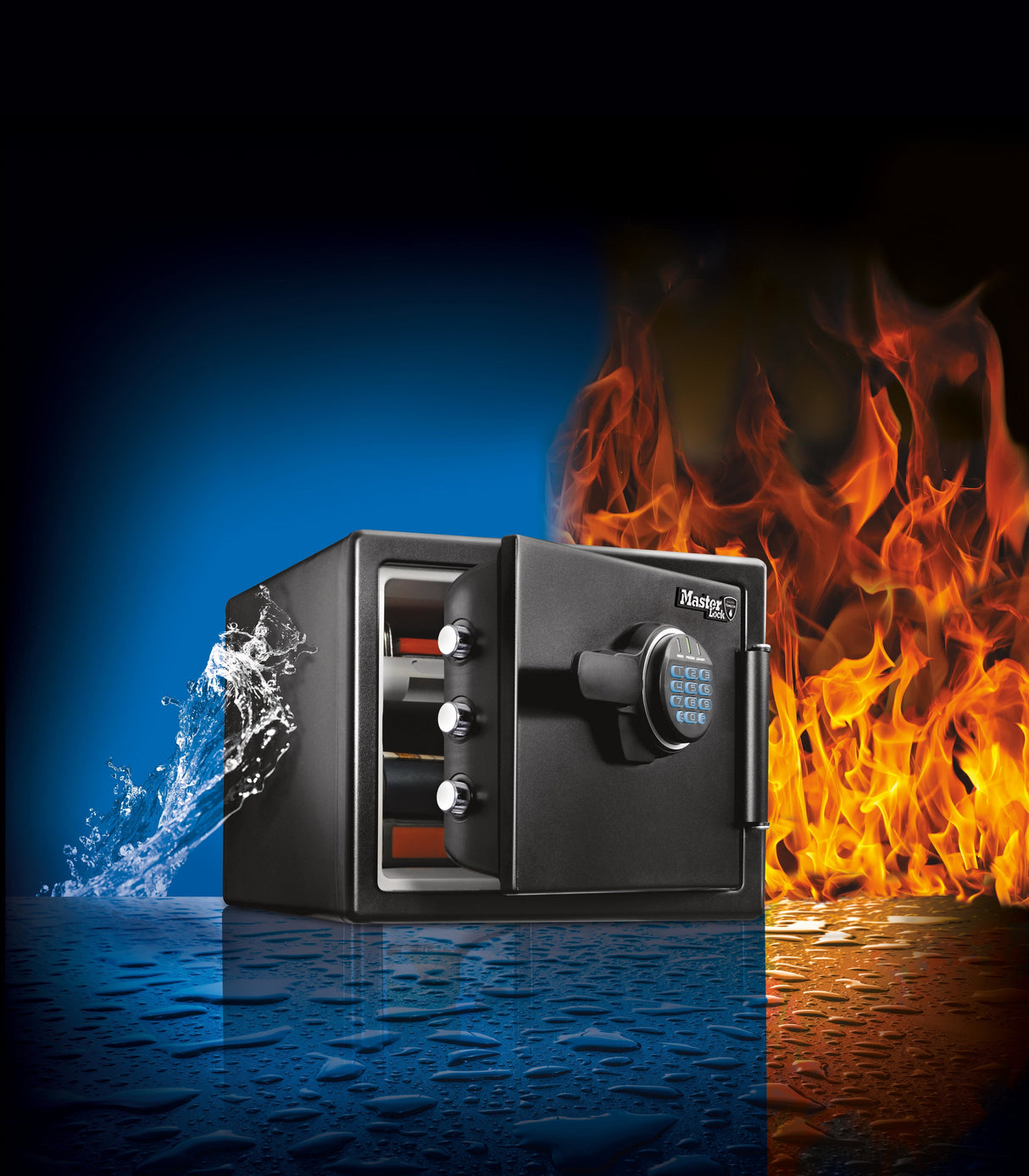 Master Lock Lfw082ftc Caja Fuerte Negro Acero