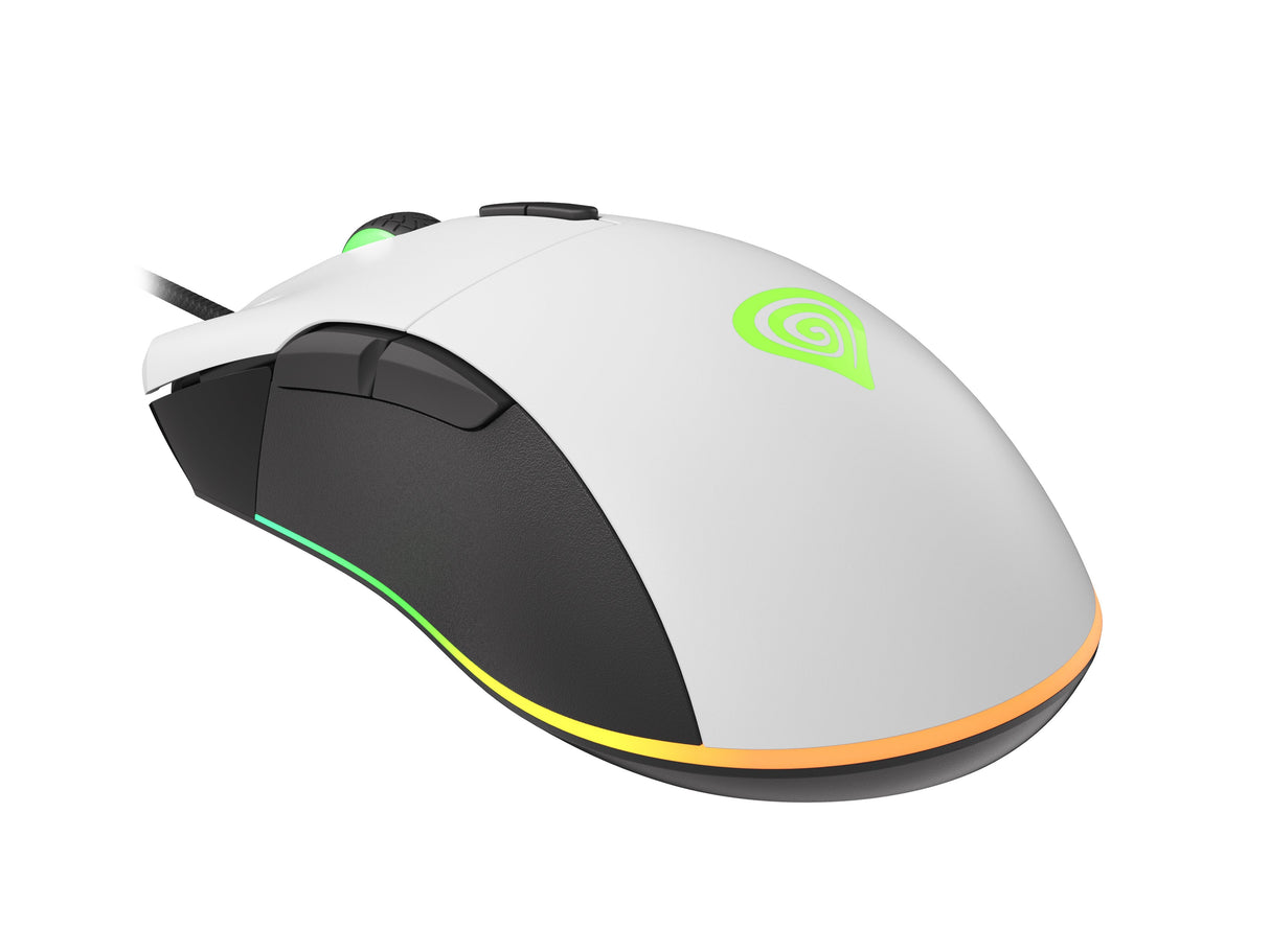 Raton Gaming Genesis Krypton 290 Rgb 6400 Dpi Blanco