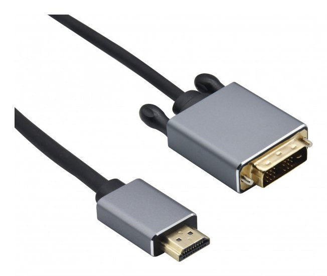 Helos Cable, Hdmi Macho/Dvi Macho, Premium 4k, 2,0m, Negro