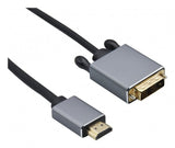 Helos Cable, Hdmi Macho/Dvi Macho, Premium 4k, 2,0m, Negro