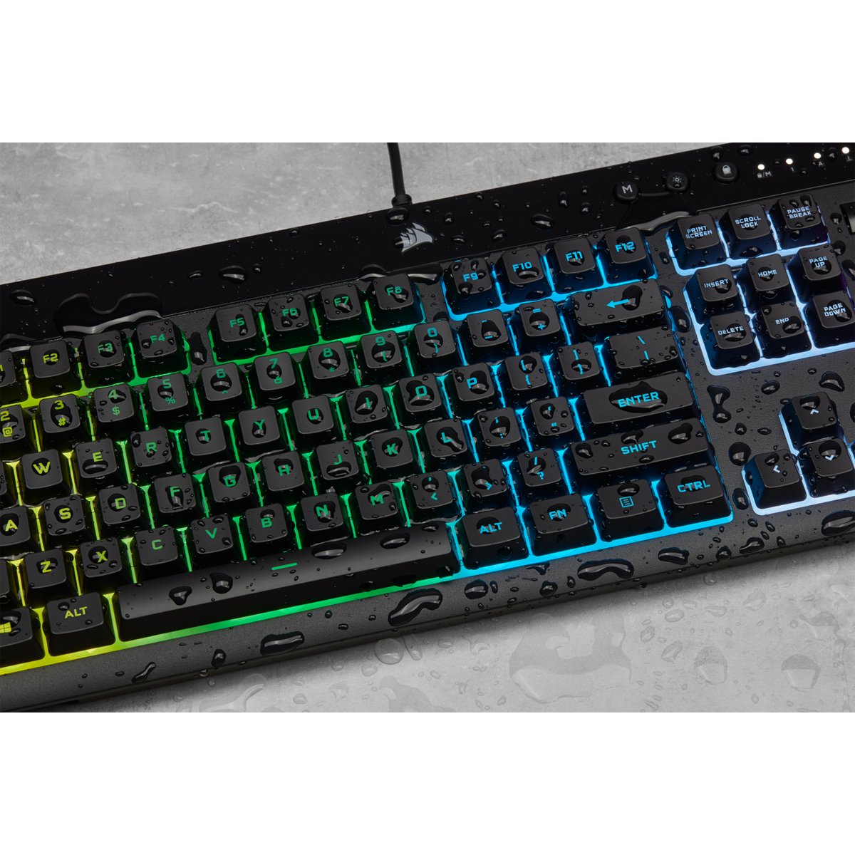 Teclado Alemán Corsair K55 Rgb Pro Usb Qwertz Negro