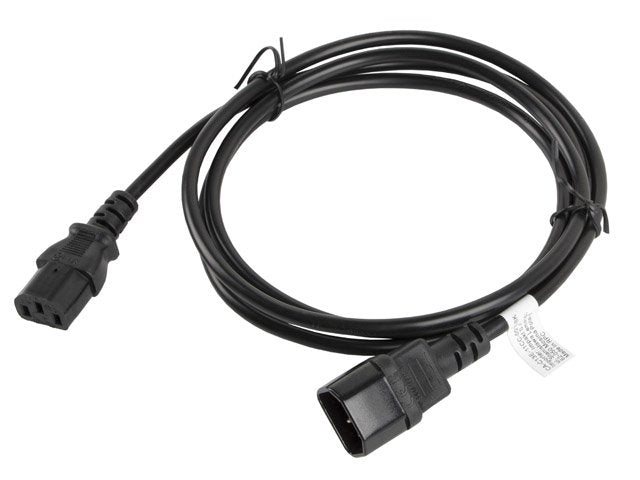 Lanberg Cable Alargador De Alimentacion 1.8 Metros  Ca-C13e-11cc-0018-Bk Conectores Iec320 C13 / Iec320 C14
