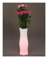 Techly I-Led Flowerpot Jarrón De Flores Con Iluminación Led Rgb Y Control Remoto