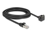 Netzwerk Verlängerungscable Rj45 Stecker Zu Rj45 Buchse 90° Gewinkelt Cat.6 F Utp 3 M Schwarz