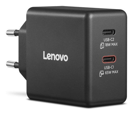 EAN 0195892129134 - Lenovo Dual USB-C 65W GaN Charger Universal Negro Corriente alterna Interior imagen 4