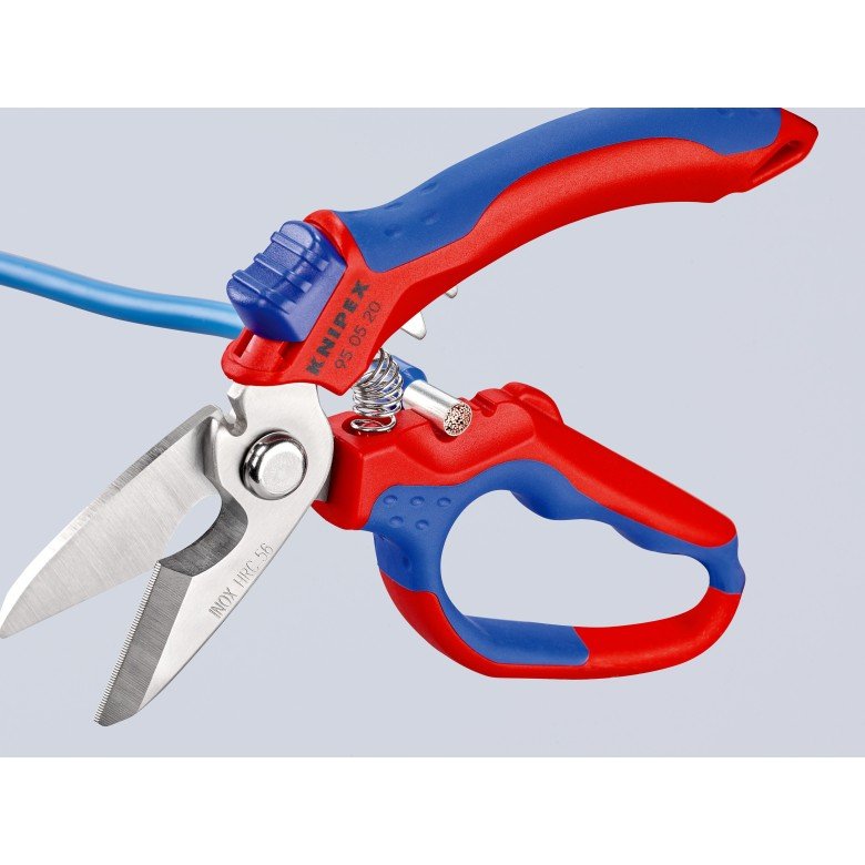 Tijeras Eléctricas Con Ángulo De Knipex 95 05 20 Sb Rojo/Azul