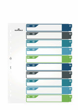 Durable 679527 Lengüeta De Índice Separador En Blanco Con Pestaña Polipropileno (Pp) Multicolor