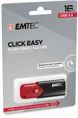 Pendrive Emtec Usb-Stick 16 Gb B110  Usb 3.2 Click Easy Red