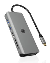 Icy Box Usb-C Docking Station (12-In-1) Für 2 Monitore (2x Hdmi), 4k 60hz, 5x Usb 3.0 Hub, 100w Power Delivery, Gigabit Ethernet, Sd Kartenleser, Ib-Dk4061-Cpd