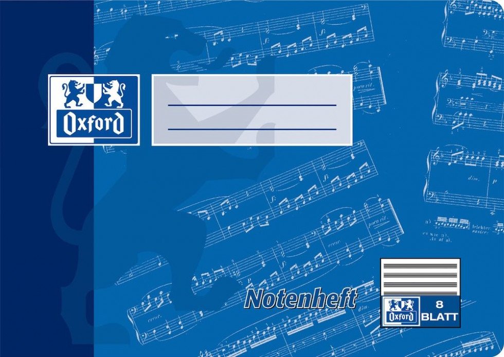Oxford School - Musiknotenbuch - Geheftet - A5 (148 X 210 Mm)