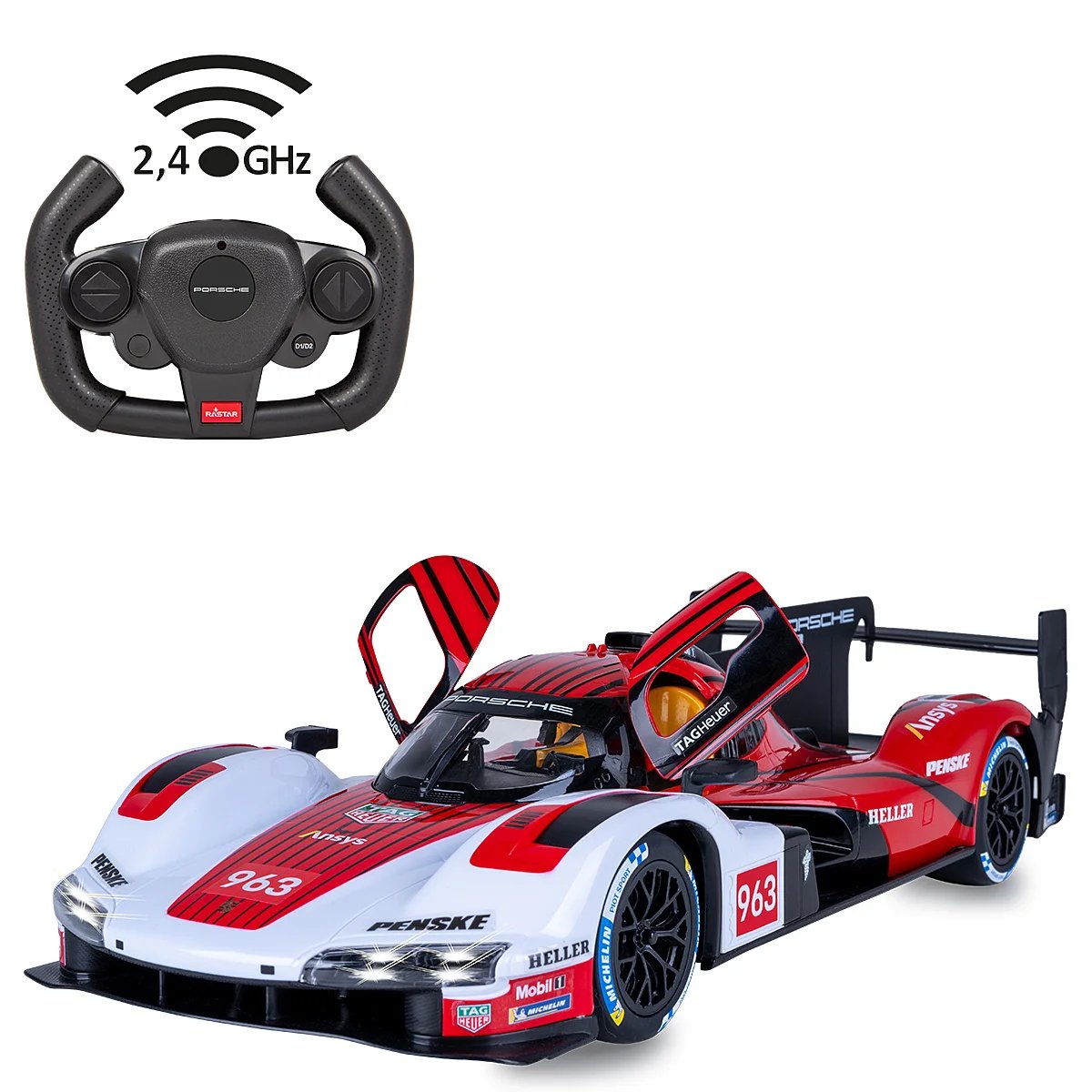 Jamara Porsche 963 Lmdh 1:14 Rojo2,4ghz Tür Manuell