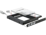 Delock 61993 Accesorio Para Portatil, Bastidor De Instalación Negro, Negro, 128 Mm, 128 Mm, 12 Mm, 13,3 Cm (5.25")
