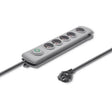 EAN 5901878502724 - Qoltec 50272 limitador de tensión Gris 5 salidas AC 230 V 3 m imagen 1