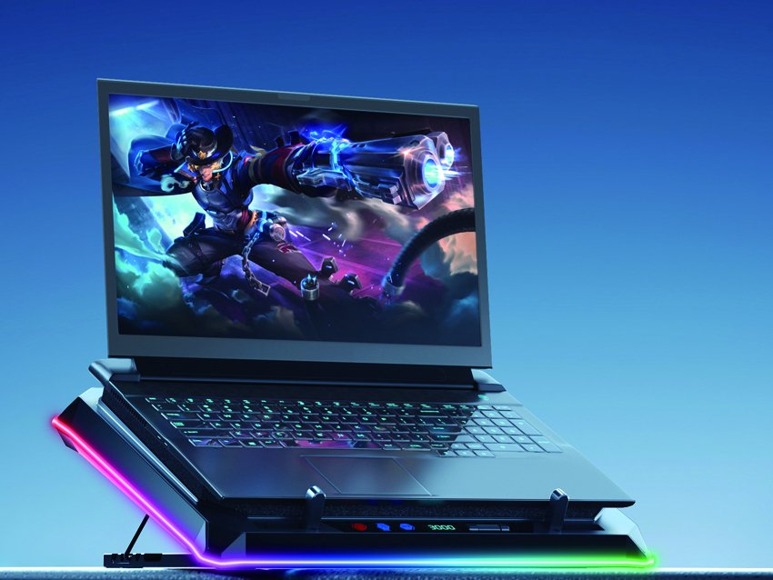 Conceptronic Usb-C Laptop-Almohadilla Refrigerante + Handyhalter, Rgb, 12v