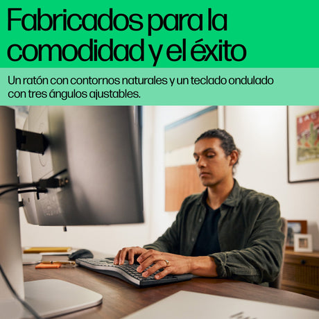 EAN 0197498230610 - HP 680 Comfort Dual-Mode Keyboard and Mouse Combo teclado Ratón incluido Hogar RF Wireless + Bluetooth Ne imagen 4