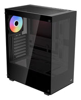 Caja Atx Aerocool Pivot Cristal Templado Negro