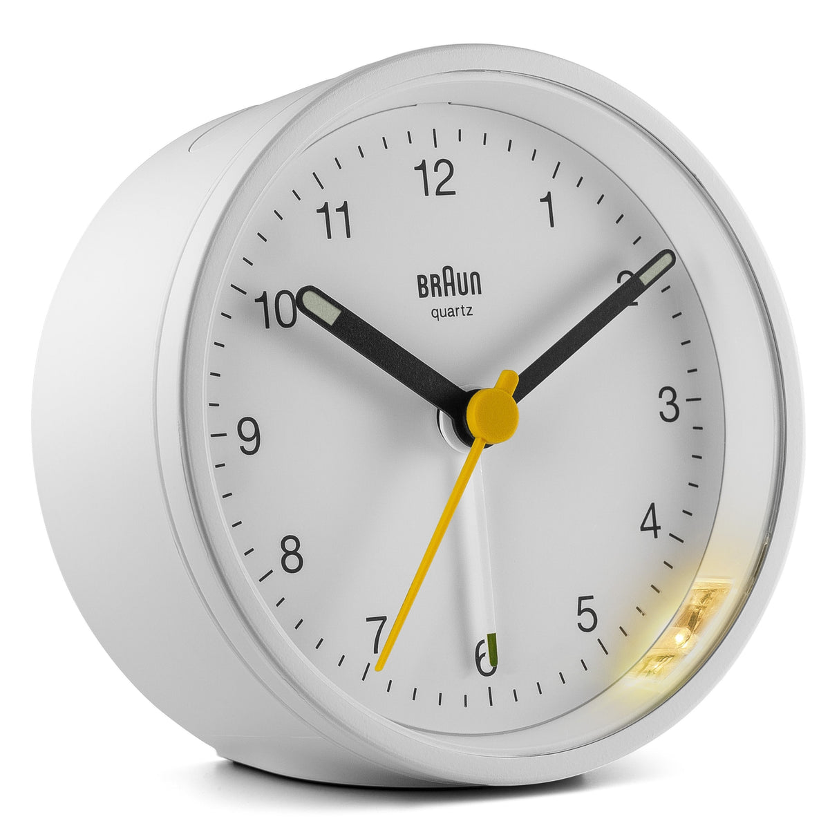 Braun Bc12w Klassischer Analoger Wecker Schlummerfunktion Y Licht, Blanco