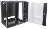 Intellinet Network Cabinet, Wall Mount (Standard), 12u, Usable Depth 260mm/Width 510mm, Negro, Flatpack, Max 60kg, Metal & Glass Door, Back Panel, Removeable Sides,Suitable Also For Use On Desk Or Floor, 19",Parts For Wall Install (Eg