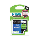 Dymo Cinta De Transferencia Termica D1 Durable. Etiqueta Permante Negro Sobre Blanco De 12mmx5,5m. Rotuladora Labelmanager