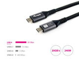 Equip Cable Usb-C4.0->C Gen2x2 Pd100w M M 3.00m Negro