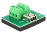 Delock 65518 Adaptador Mini-Usb Hembra > Bloque De Terminales De 6 Contactos