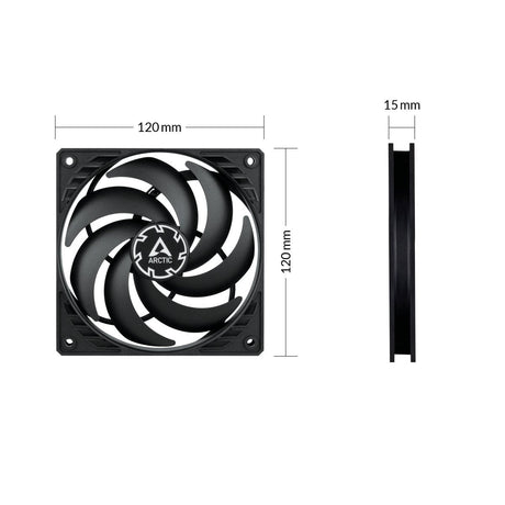 EAN 4895213703888 - ARCTIC P12 Slim PWM PST Carcasa del ordenador Ventilador 12 cm Negro 3 pieza(s) imagen 5