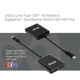 EAN 0841615102150 - CLUB3D CSV-1555 adaptador de cable de vídeo 1,5 m USB Tipo C 2 x DisplayPort Negro imagen 3