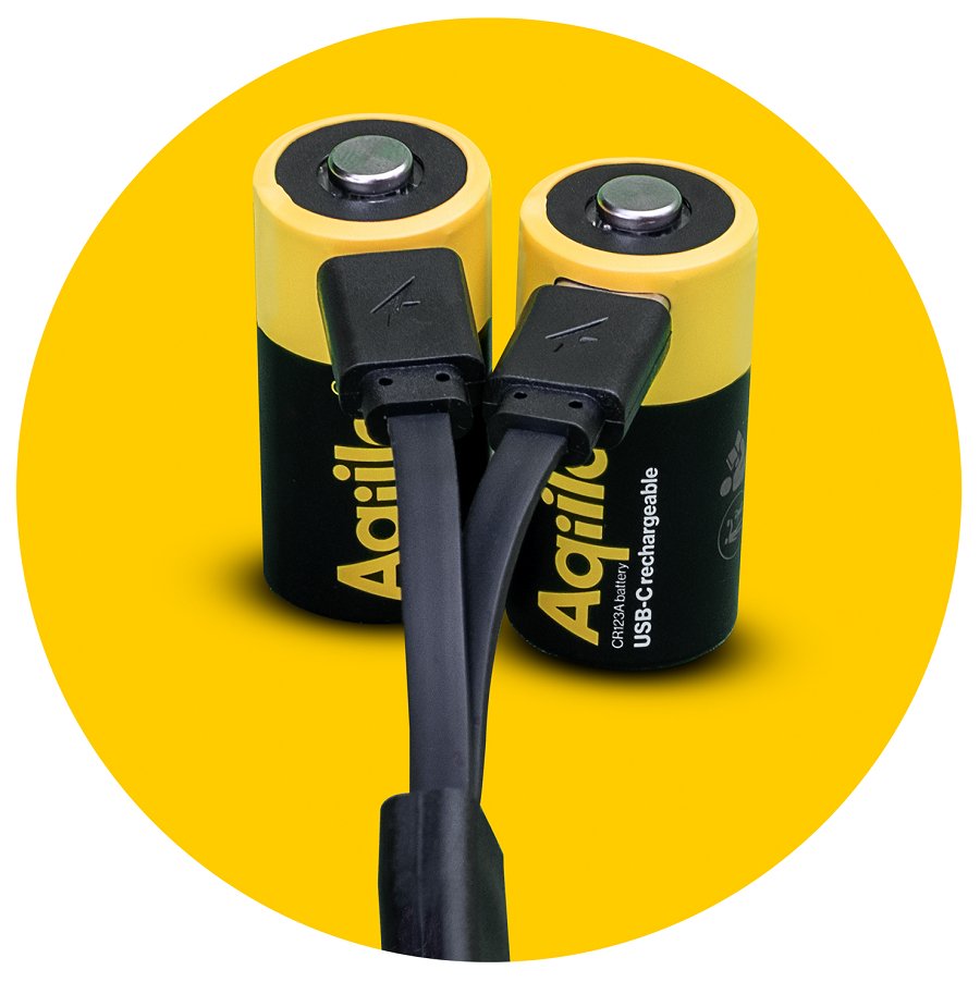 Aqiila Batería Spezial-Batería Cr123a Li-Ion 2 Ud. - Batería - Cr 123a/Cr 17345
