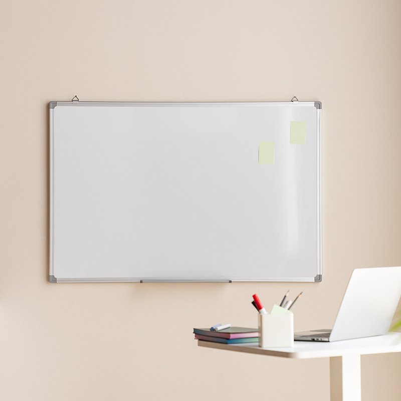 Dry Erase Whiteboard, Wall-Mounted, Metal, 120x90cm