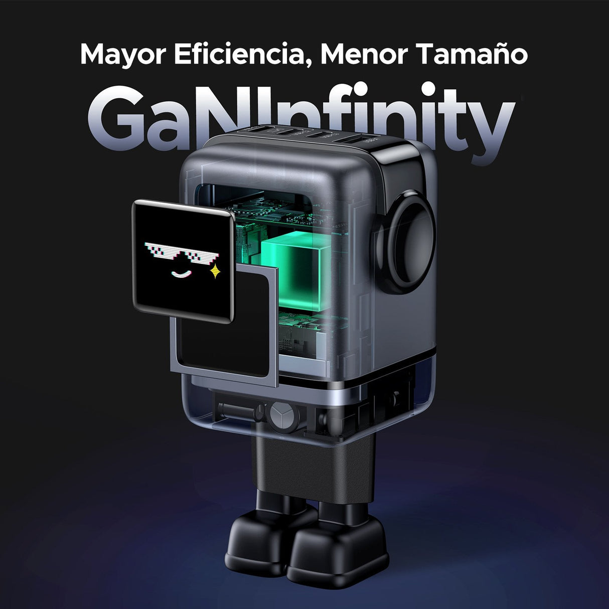 Cargador Ugreen Usb-A+3*Usb-C 100w  Gan Fast