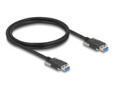 Delock Usb 5 Gbps Cable Typ-A Stecker Zu Typ-A Stecker Mit Schraubenabstand 22 Mm 1 M Schwarz