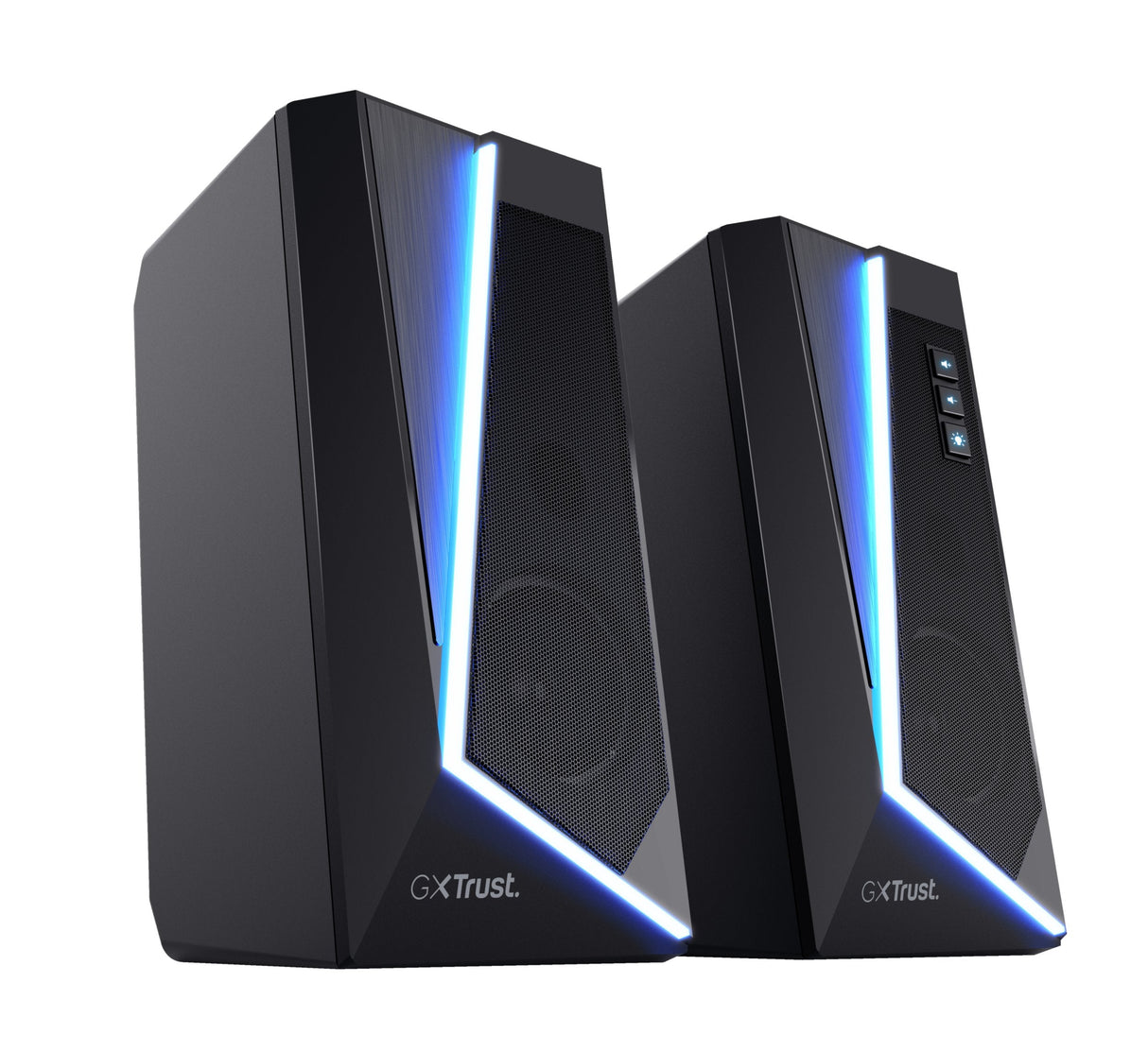 Altavoces Trust 2.0 Zoxa Rgb 6w Rms 12w Max 6 Modos Iluminacion  Autoalimentado Usb Led  Color Negro 24070
