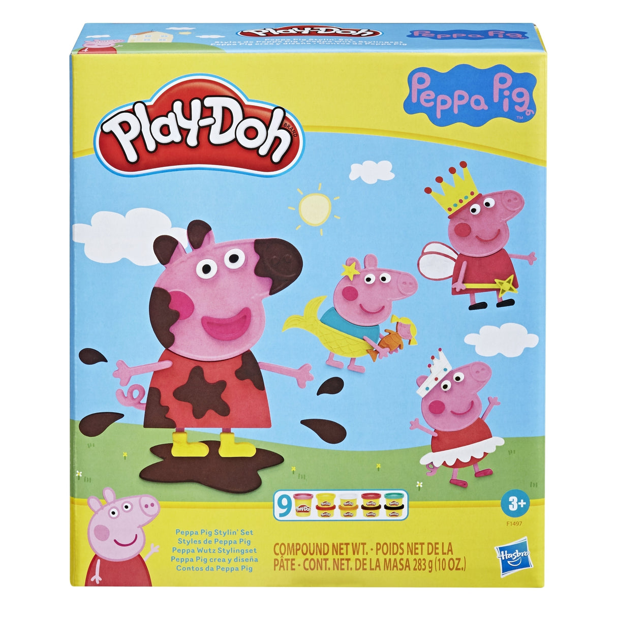 Hasbro Peppa Pig F14975l0 Compuesto Para Cerámica Y Modelaje Set De Utensilios Para Jugar Con Plastilina 458 G Multicolor 1 Pieza(S), Modelado Set De Utensilios Para Jugar Con Plastilina, Multicolor, Adulto, 20 Pieza(S), Bote De Plástico, 9