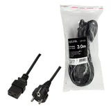Logilink Power Cable, Cee 7 7 To Iec C19, Negro, 3 M