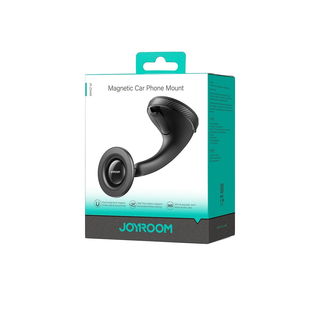 Joyroom Car Mount Magnetic Holder (Windshield Version) 360 Degrees Rotation, Black (Jr-Zz400)